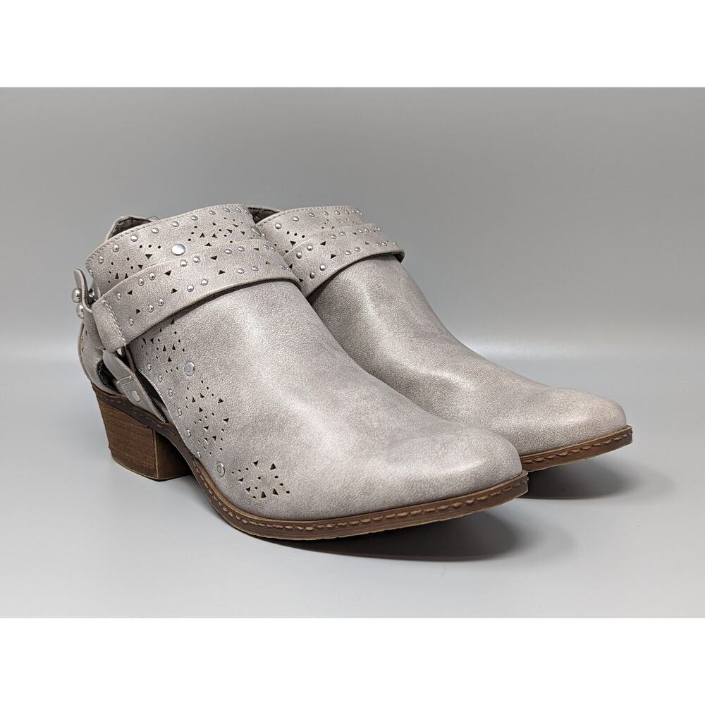 Not Rated Women's Priscilla Grey Heel Boots Ankle Booties Size 9 M